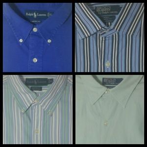 4 Polo Ralph Lauren button-down long-sleeve shirts